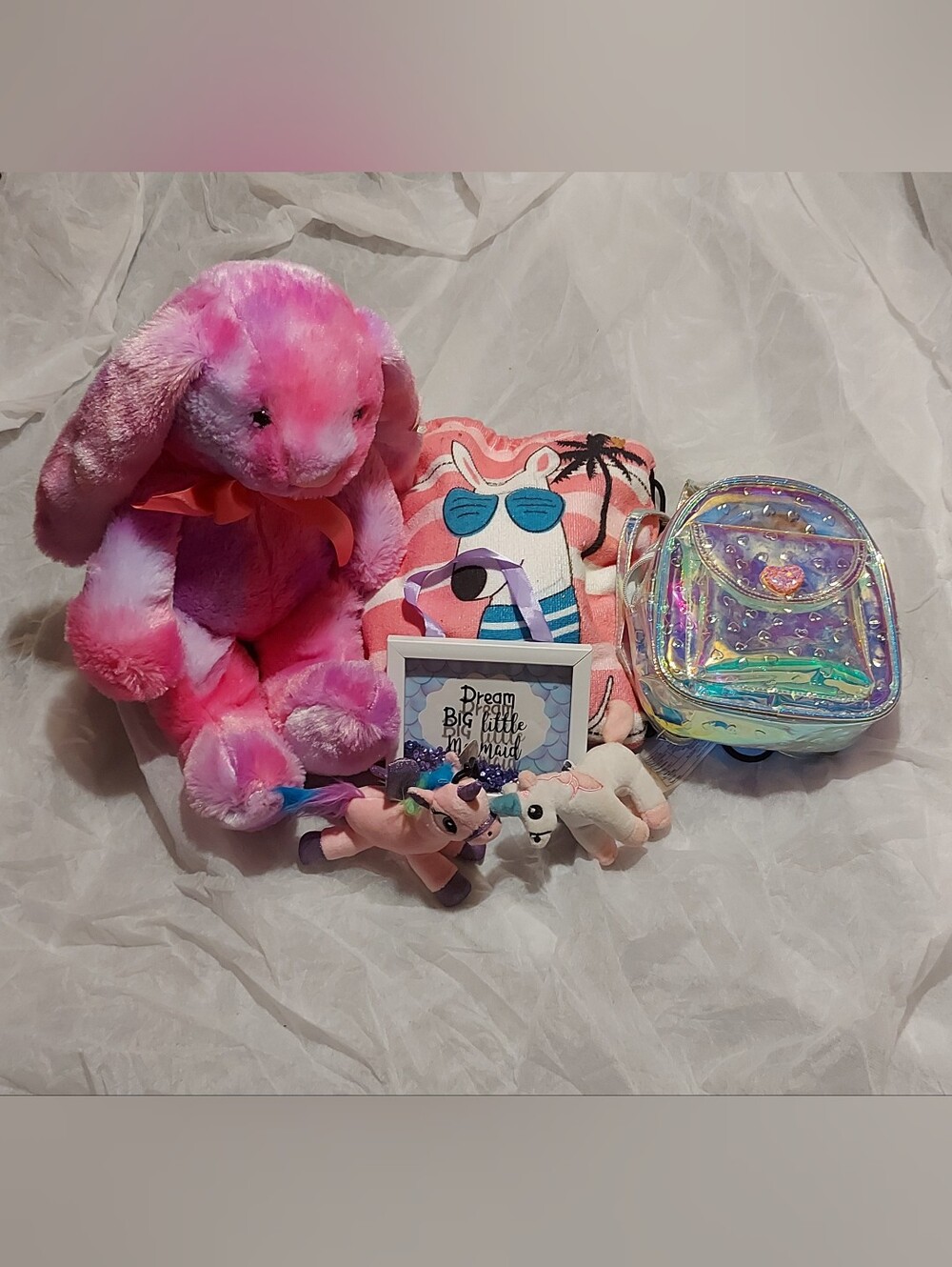 Plush Pink Bunny & Unicorn Kids Toy Bundle